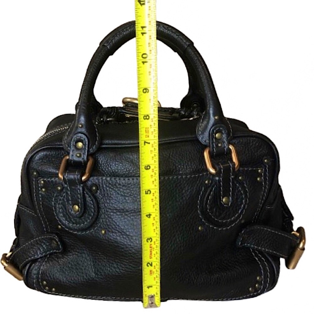 SOLD CHLOE Paddington Black Leather Padlock Bag with Lock and Key COA Dust Bag - Picture 15 of 17
